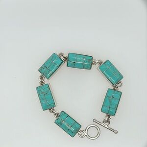 Vintage Mexican Sterling and Turquoise bracelet